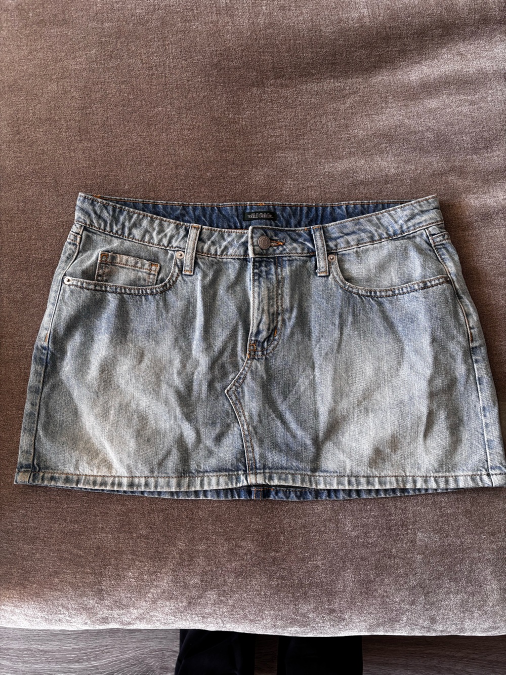 Wild Fable Light Blue Denim Mini Skirt - Size 12
